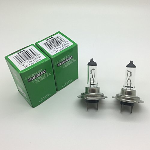 2 x Eurolec H7 499A Halogen Headlamp Headlight Truck Lorry Bulb 24v 70w PX26d