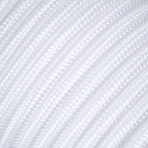 5 Meter - Textilkabel für Lampe, Stoffkabel 2-adrig (2x0,75mm²) Weiß