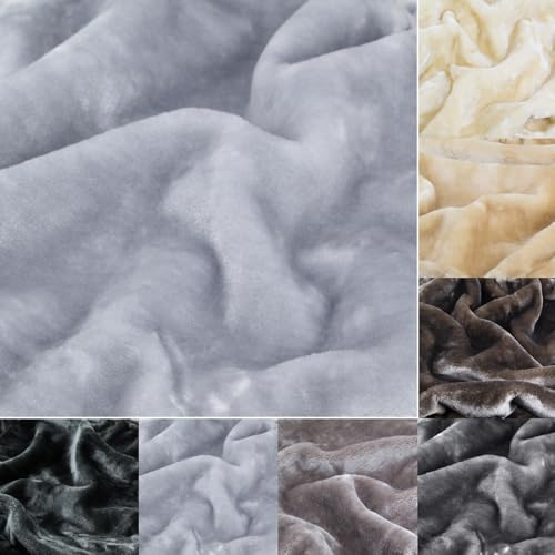 Kratzbaumland Edelplüsch für Kratzbäume (420g/m) 150 cm Rollenbreite (versch. Farben/Längen): Stofffarbe - Silbergrau, Länge - 1,0 Meter