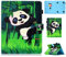 HereMore Universal Case for 7 Inch Tablet, Leather Stand Cover Protective Shell for Fire 7, Huawei MediaPad T3 7, Fusion5 7, Galaxy Tab A 7.0, Lenovo Tab E7/Tab3 7 Essential, iPad Mini, Panda