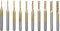 Oudtinx Lot de 10 forets de gravure en carbure de titane 0,8-3 mm