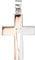 Jobo Damen-Anhänger Kreuz aus 925 Sterling Silber Bicolor mit Zirkonia