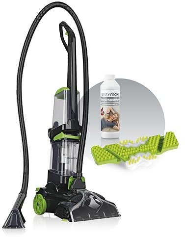 CLEANmaxx limpiador de alfombras y suelos duros PRO para limpiar casi todos los suelos duros y refrescar alfombras y muebles tapizados | aspirador incl. champú para alfombras
