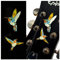Inlay Stickers für Gitarren, Bass & Ukulelen – Dancing Hummingbirds -