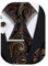 Barry.Wang Herren Seiden-Paisley-Krawatten mit Taschentuch Manschettenknopf Krawattenset Feierliche Hochzeit 3PCS