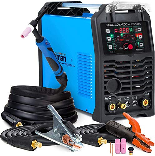 Saldatrice Inverter TIG AC/DC Pulsazione Saldatrice Sherman MULTIPULSE Senza Gas AC MMA TIG Saldatrice 200A 220V / Saldatura a FREDDO/Saldatore tig/TIG pulsata/Saldatrice a tig professionale