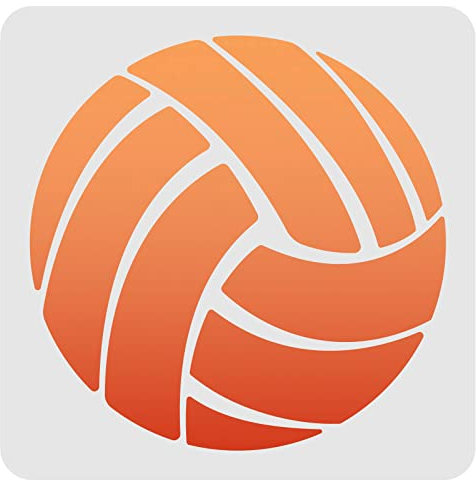 FINGERINSPIRE Volleyball Zeichnung Malerei Schablonen Vorlagen 30x30cm Kunststoff Schablonen Dekoration Quadratische Wiederverwendbare Schablonen zum Malen auf Holz, Boden, Wand und Stoff