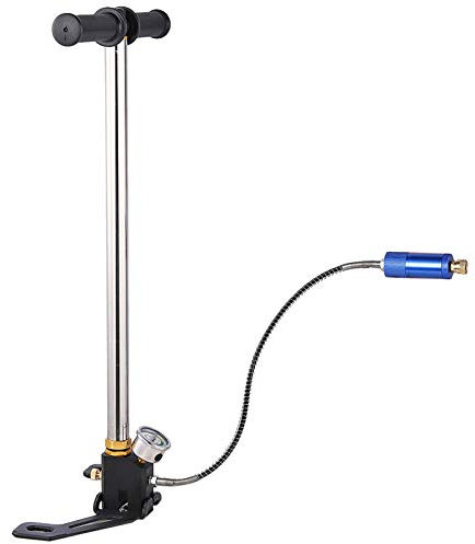 SUNGOOYUE Bomba de Aire de Buceo, Inflador Port¨¢Til de Bomba de Aire de Alta Presi¨®n Manual con Man¨®Metro para Buceo con Cilindro de Ox¨ªgeno