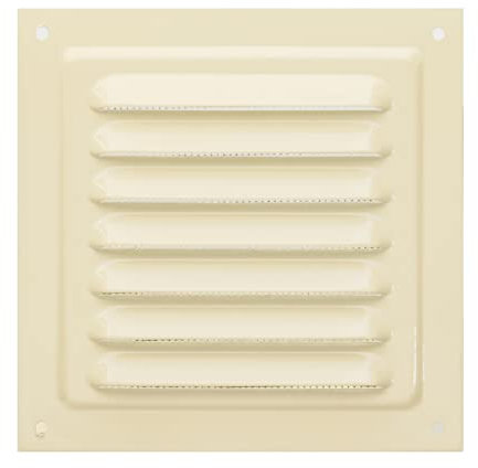 Griglia di ventilazione in metallo (12,5 x 12,5 cm, beige)