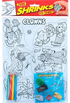 Shrinkles Clowns Magic Kunststoff-Set mit 6 Designs und Zubehör