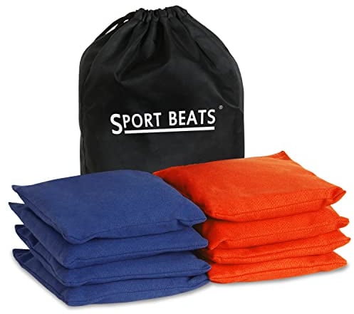 Cornhole Bags Set 8 Stück Verordnung Gewicht & Größe Maislochbeutel Sitzsäcke für Cornhole Spiel inklusive Tragetasche