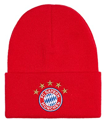 FC Bayern München Strickmütze I Beanie I Logo I Kinder I Rot