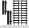 Bwintech 24 Piezas 100MM (64MM Agujero Central) Negro Mate Tirador de Gabinete Tiradores de Cocina T Bar, Acero Inoxidable, Ideal para Gabinete, Cajón, Armario