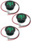 VOKTTA 3 Pieces Car LED Digital Voltmeter DC 4-100V,2 Wires Voltage Tester 3-Digit LED display Voltage Meter with Anti -connection protection for car/marine/boat (Green)