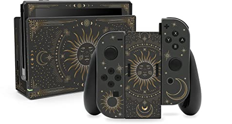 Folien Skin für Spiele Konsole Joy-Con und Ladestation Aufkleber Set Top Schutz gegen Kratzer Design Sticker Cover passgenau selbstklebend RX021 (Nr. 26 Astro)