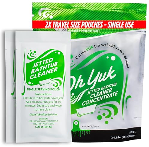 Oh Yuk Jetted Bathtub Cleaner Concentrate - 2 Single-Use Travel Pouches