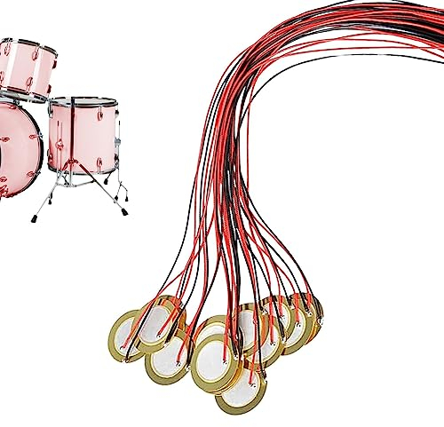 Piezoelektrischer Wandler | 35-mm-Piezo-Elemente-Echolot-Sensorauslöser - Trigger-Summer-Piezo-Elemente für akustische Instrumente, Ukulelen-Tonabnehmer Cipliko