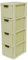 Khanary A5 Plastic Storage Drawer 4 Tier-Medium Plastic Organizer Home Kitchen School Offices Desktop Stationary Art Supplies Shoes Clothes Toys Bath Items- 62(H) x 25(D) x 19(W)-Cream
