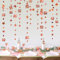 Rose Gold 80. Geburtstag Dekorationen Nummer 80 Kreis Dot Twinkle Star Girlande Metallic Hanging Streamer Banner Hintergrund für ihren schmutzigen 80-jährigen Geburtstag 80 Jahre Party Supplies