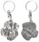 Art-Dog Niedlicher Hundeschlüsselanhänger - Exklusive Kollektion Deutsche Dogge (Unkupierte Ohren) Schlüsselanhänger Hund - Versilberte Keyring mit 2,5 Schloss - 4,6x3,9x8,9cm