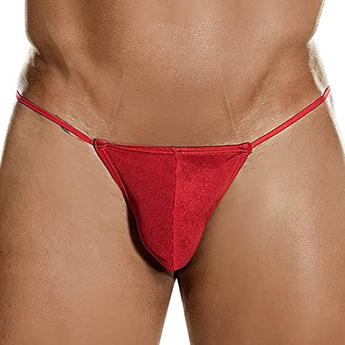 Strings pour Homme Sexy Sous-Vêtement Dentelle Erotique Lingerie Sissy Slip T-Back Tanga Thongs Slips Taille Basse