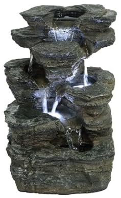 Aqua Creations Indiana Slate Falls Rock Effect Mains Power Water Feature