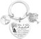VZIUYTRE Cadeau beau papa Porte-clés Papa Cadeau Anniversaire Naissance personnalisé fille pas cher,Cadeau pour La fête des Pères l'anniversaire Thanksgiving et Noël, Argenté