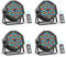 Rtktoup 4PCS 36 LED Parlicht, RGB Par Strahler Led Par Scheinwerfer Discolicht mit Fernbedienung, Partylicht mit Klangaktivierter Steuerung, für Bar Hochzeiten Geburtstagsfeiern Halloween Weihnachten