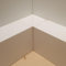 PROVISTON - Angolo interno per listelli di copertura per tubi riscaldanti, 64 x 96 x 400 mm, anima in MDF laminato, bianco, per incollare, clip, viti e chiodi, angoli interni