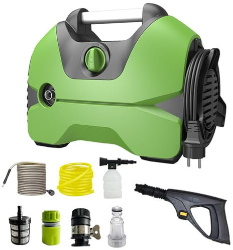 HUIOP idropulitrice,2176PSI Idropulitrice elettrica 3000W Idropulitrice ad Alta Pressione con spruzzatore Bollitore in Schiuma per Tubo da 23FT per Auto Vialetti Recinzioni Patio Mobili puliti