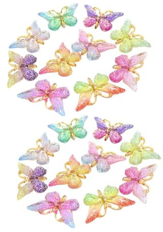 PHENOFICE 30stücke Schmetterlingsförmige Harz Charms Diy Bastelschmuck Handyhülle Dekor Resin Schmetterlingsförmige Patches Gemischte Farbe Für Kreative Accessoires