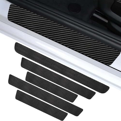 ASFSFF 5 Stück Auto Einstiegsleisten Schutz für Subaru XV I 2011-2016,Kohlefaser Auto Türeinstiegsschutz Aufkleber Styling ZubehöR,Einstiegsleisten Kratzschutz