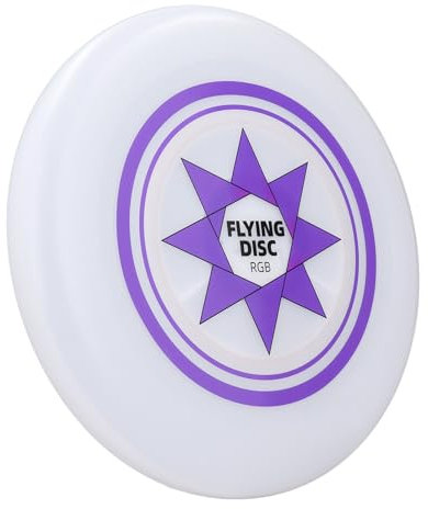 Jectse RGB-LED-Flugscheibe, Leuchtende Flugscheibe, LED-Leucht-Frisbee mit 8 Farbmodi, Wiederaufladbares -Spielzeug für Nächtliches Spielen Im Freien, Staub- und Feuchtigkeitsbeständig