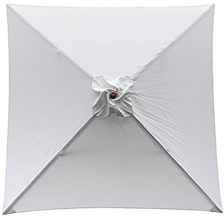 Housse de rechange carrée pour parasol de terrasse, table d'extérieur, piscine, plage, jardin, jardin, imperméable et résistante aux UV - Gris - 2 x 2 m