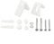 Alanmoship Stainless Steel Angled Floor WC Toilet Pan Bidet Fixing Kit Bolts With Screw Head Covers For Semi Pedestal Basins Bathroom Fitting Silver