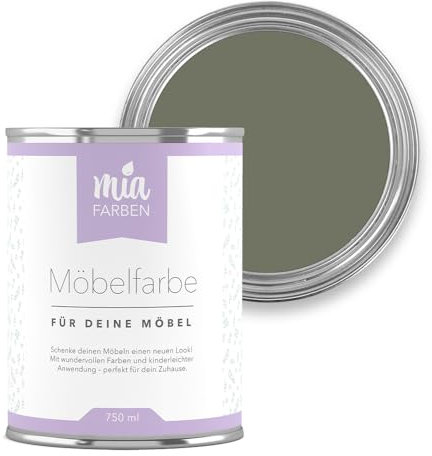 miafarben Möbelfarbe für Holz 750ml, Kreidefarbe, Möbellack ohne schleifen, Kreidelack (Sommerlicher Waldpfad)