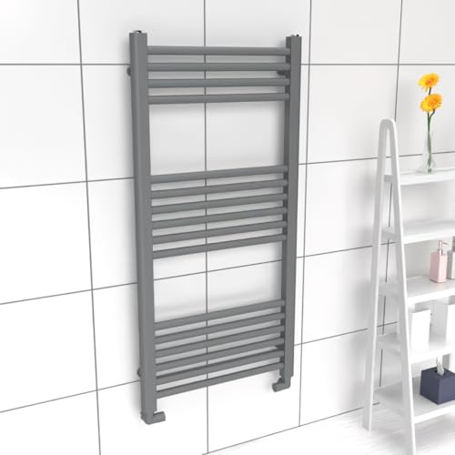 Lux Heat Anthracite Grey Ladder Towel Radiator 1000mm (H) x 500mm (W)