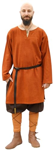 Ulfberth Mittelalter Wolltunika, für Herren | Wikinger Tunika, Authentische Mittelalterliche Gewandung für Mittelaltermarkt, Reenactment, LARP & Fantasy Cosplay