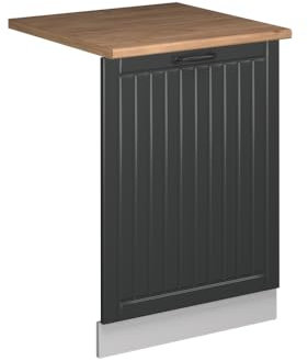 Vicco Geschirrspülblende Fame-Line, Anthrazit Landhaus, 60 cm, AP Eiche