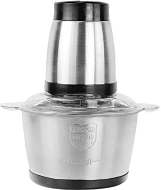 Barturry Picadora de Alimentos de Acero Inoxidable 2L Procesador de Alimentos EléCtrico Picadora de Carne Licuadora MáQuina Mezcladora ElectrodoméSticos de Cocina, Enchufe de la UE