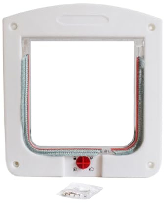 fayarrd Pequeña gatera, trampilla para Perros con Bloqueo de 4 direcciones para Puertas Exteriores, Puerta Impermeable para sótano, Garaje, habitación de Interior Exterior, para propietarios de casa