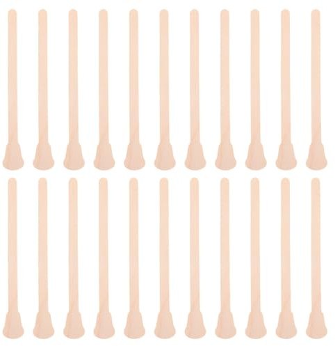 LOLIPPYY 100 Stück Doppelkopf Holzstäbchen Nasenwachs Sticks und Gesichtswachs Spatel für Präzise Enthaarung von Augenbrauen Gesicht und Körper Ergonomisch Vielseitig Einsetzbar