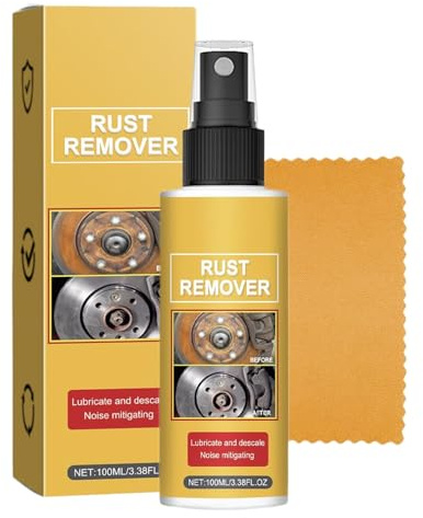 Rust Stain Remover - Automotive Rust Remover - Fast-Acting Long-Lasting Iron Spray 100ml for Bathtub Metalworking Boats Garage Bathroom Household Automotive RVs Workshop Car