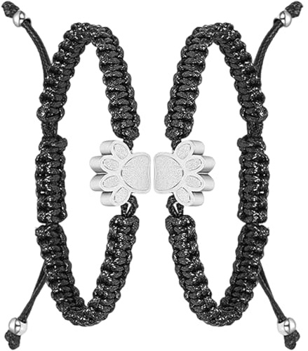XIAOQENAN 2 verstellbare Tierhaare, Andenken, stabiler Stahl, Gedenkschmuck für Männer und Frauen, verstellbarer Tierhaarschmuck, Eine Größe, Wie beschrieben