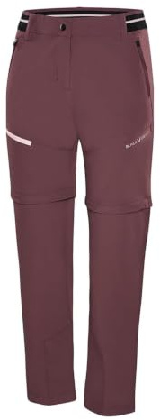 Black Crevice Damen T- Zip Off Leg Trekkinghose I Damen Wanderhose mit abnehmbaren Beinen I atmungsaktive, strapazierfähige & Wasserabweisende Outdoor-Hose