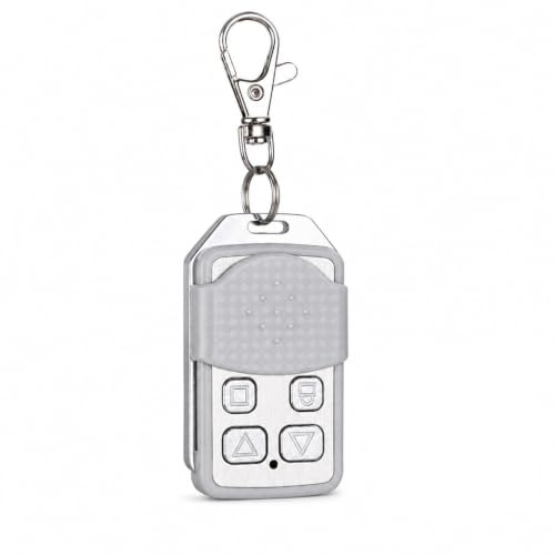 Universal Garage Door Remote, Electric Gate Fob for 433mhz, 12V 30MW Garage Gate Opener, Electric Garages Remote Control Key Fob with Key Ring & 4 Buttons for Car Windows and Doors
