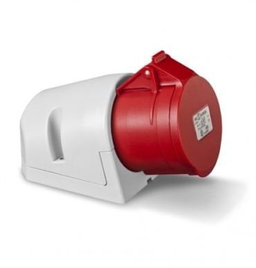 NAKA24 Wandsteckdose 5-polig | Steckdose Aufputz 400 V | Aufputzsteckdose Drehstrom 16A | Ellektroinstallation-Schutz IP44 IP65 (Wandsteckdose 32A X100324)