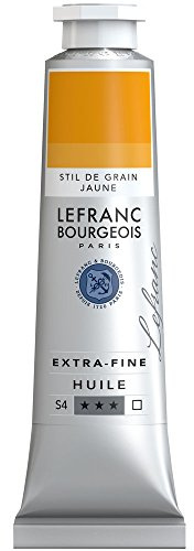 Lefranc Bourgeois 405044 extra feine Ölfarbe in Künstlerqualität aus hochwertigen Pigmenten, lebendige Farben, hohe Lichtechtheit, 40ml Tube - Strukturiertes Gelb