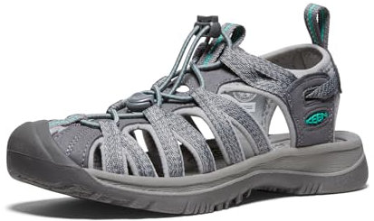 KEEN Damen Whisper Sandalen, Grau Medium Grey Peacock Green, 40.5 EU