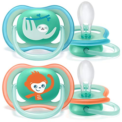 Philips Avent SCF349/21 2 Succhietti Ultra-Air, 18 Mesi +, Neutro, Verde
